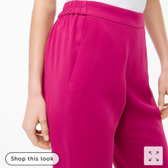 J by J Crew Jamie pant w elastic waist trousers sz 2 navy blue - Picture 7 of 9